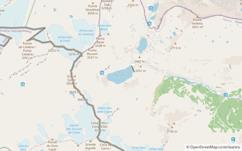 Serrù Lake location map