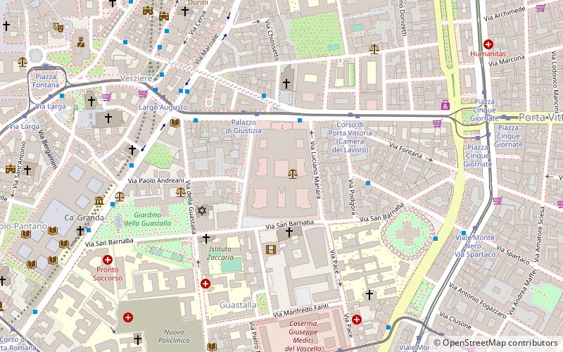 Justizpalast Mailand location map