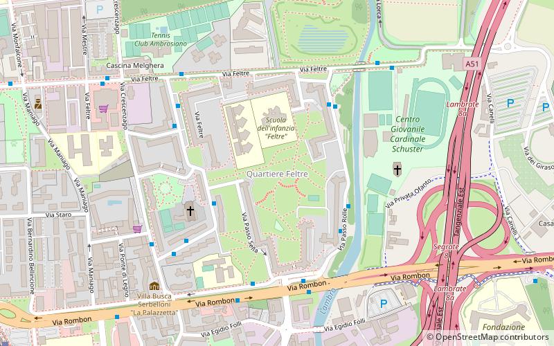 quartiere feltre mediolan location map