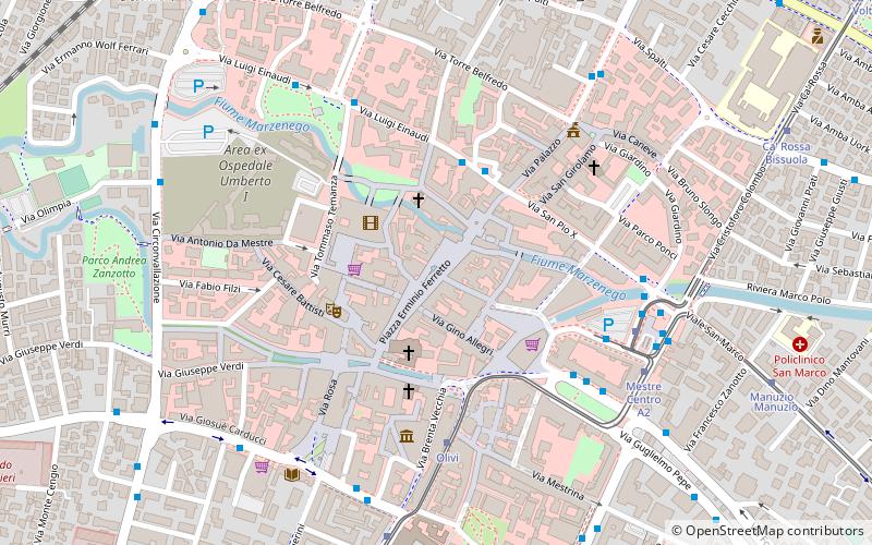 piazza erminio ferretto mestre location map