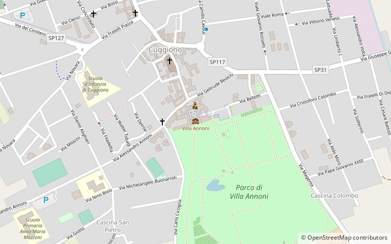 villa annoni cuggiono location map