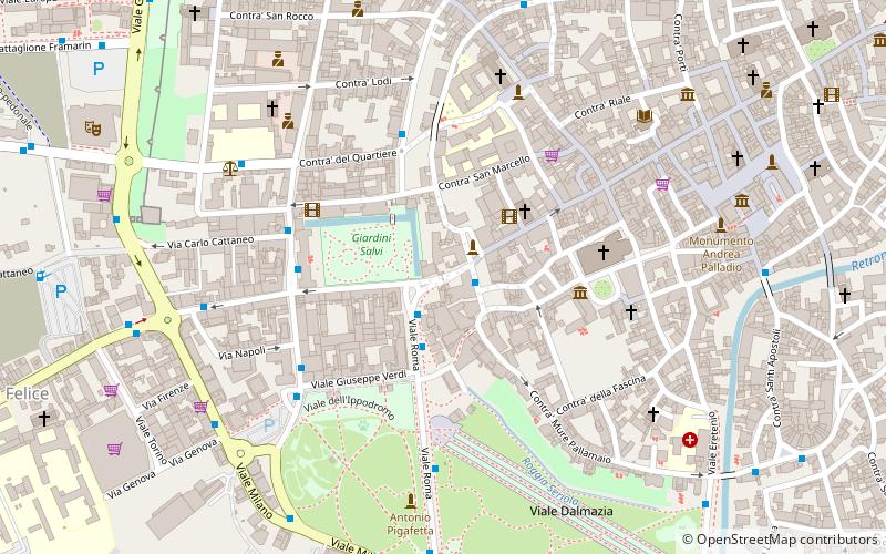 piazza castello vicenza location map