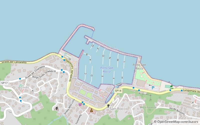 porto san rocco triest location map