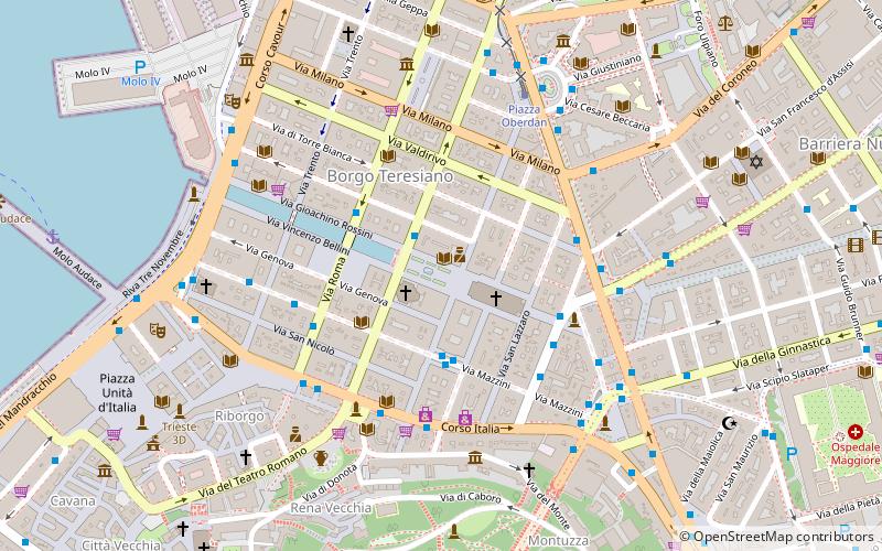 piazza santantonio nuovo triest location map