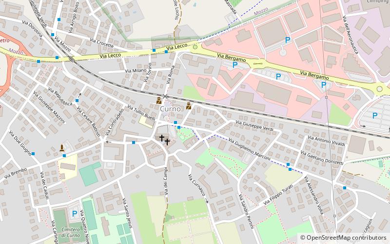 Curno location map