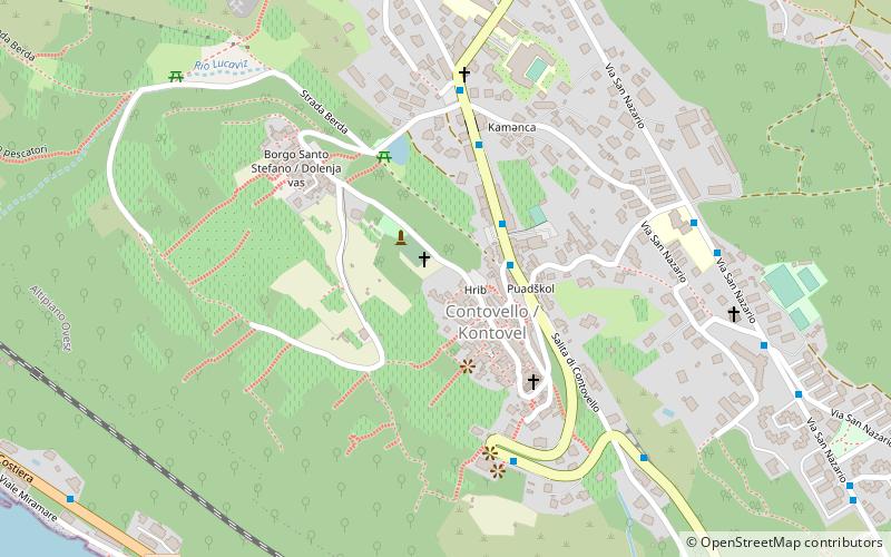 ruderi del castello di moncolano triest location map