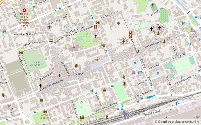 Piazza Émile Chanoux location map