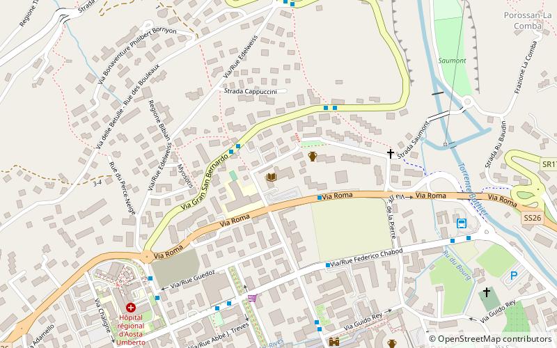 Aosta Valley University location map