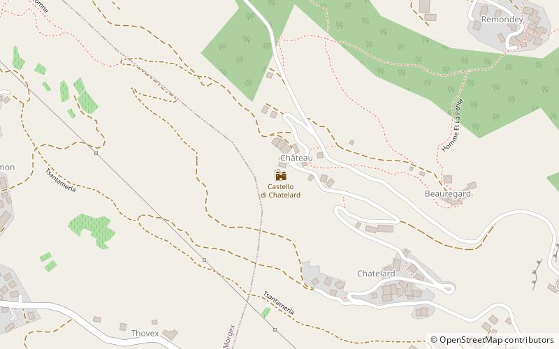 Châtelard Castle location map