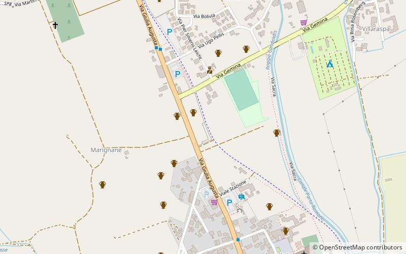 Ruins of the Roman forum location map