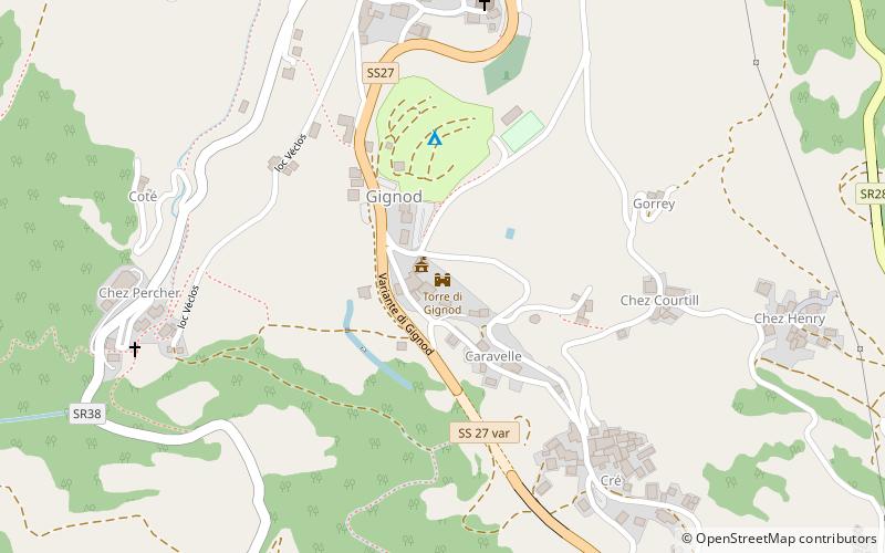Torre di Gignod location map