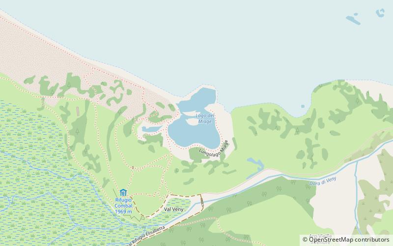 Lac du Miage location map