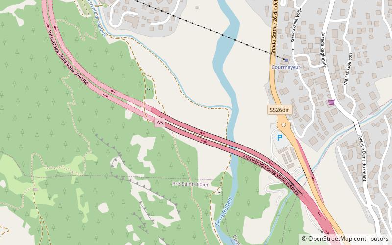 tour du mont blanc courmayeur location map