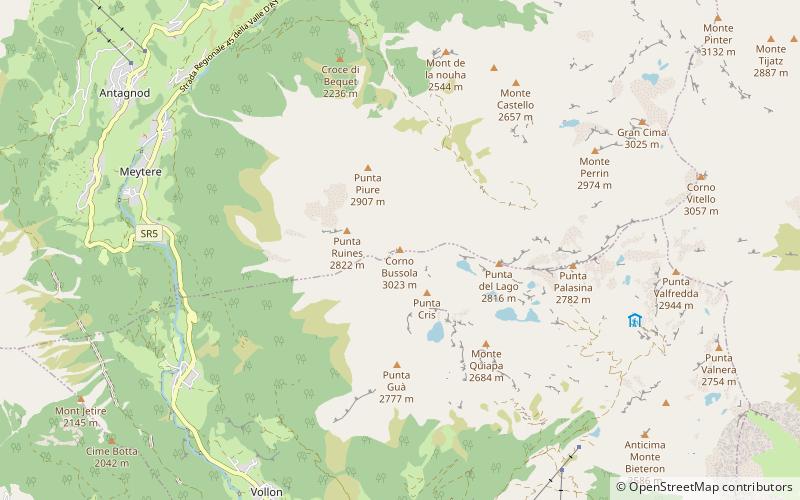 corno bussola brusson location map