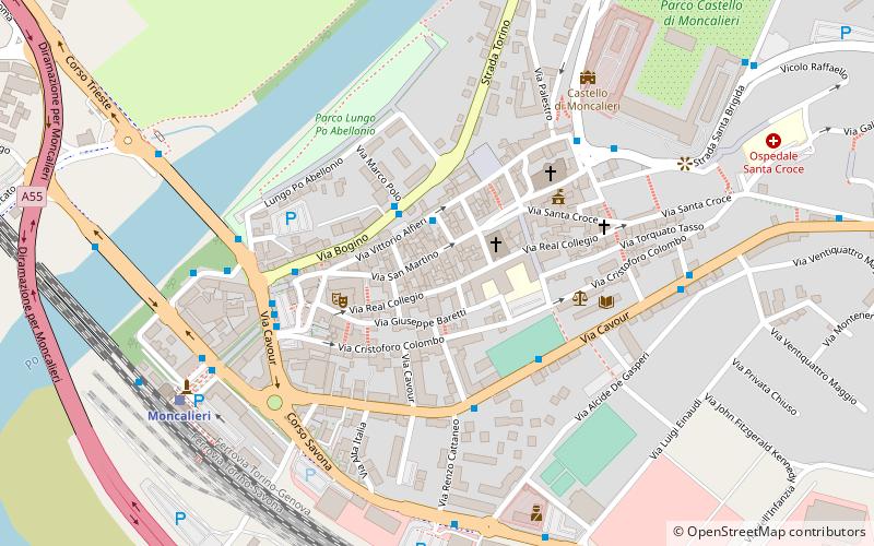 Moncalieri location map