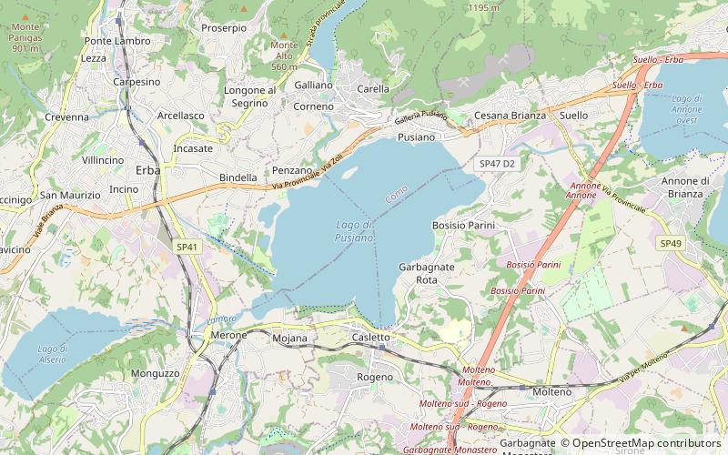 Lake of Pusiano location map