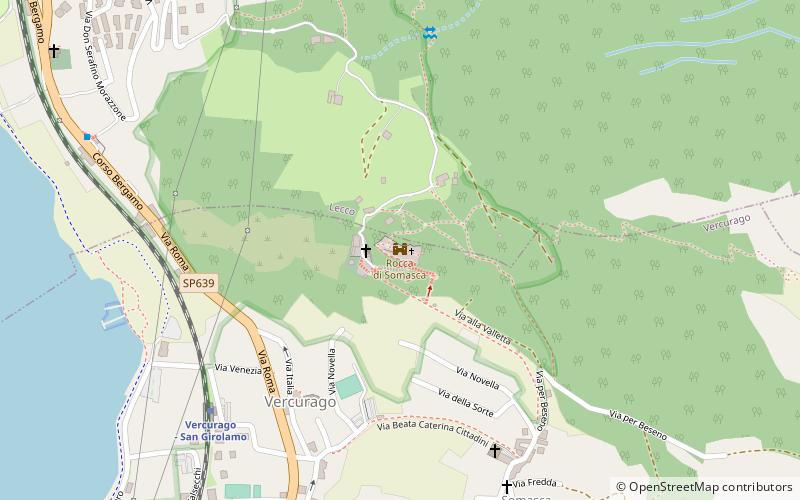 Rocca di Somasca location map