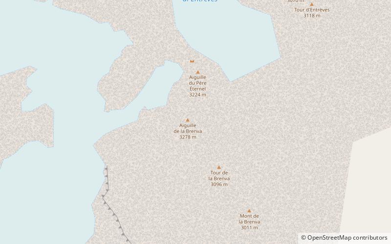 Aiguille de la Brenva location map