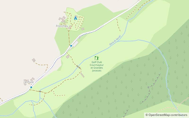 golf club courmayeur et grandes jorasses location map