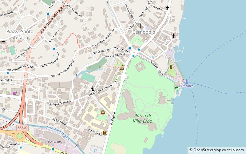 Villa Erba location map