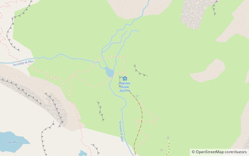 Orestes Hütte location map