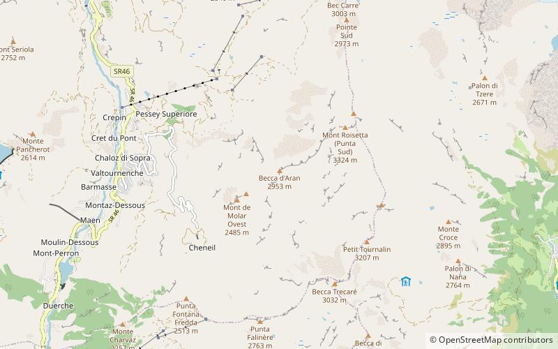 Becca d'Aran location map