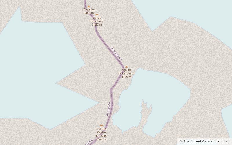 Aiguille de Leschaux location map