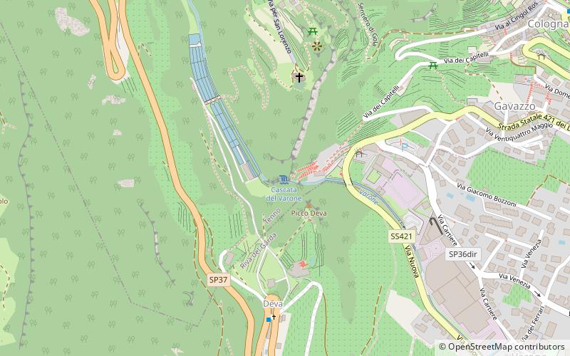 Cascate del Varone location map