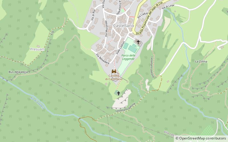 Castle of Castellano location map