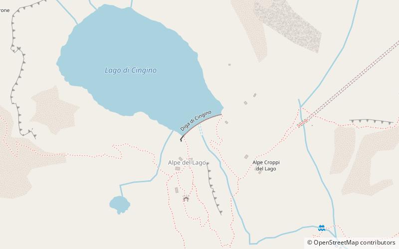 Cingino Dam location map