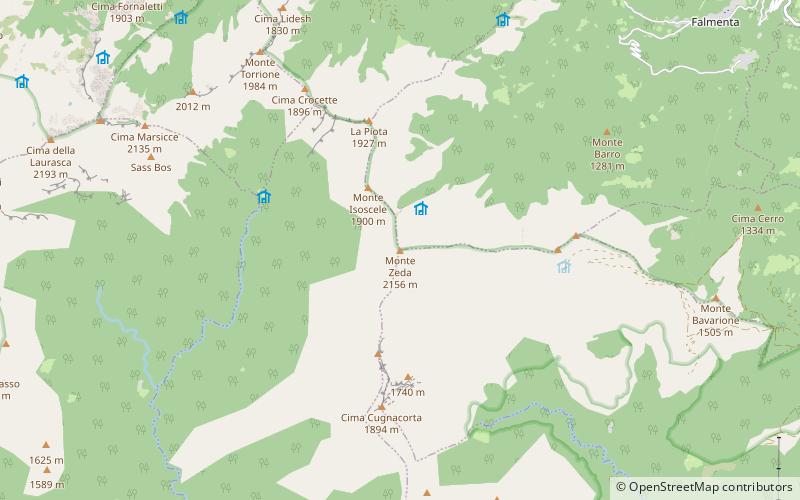 Monte Zeda location map