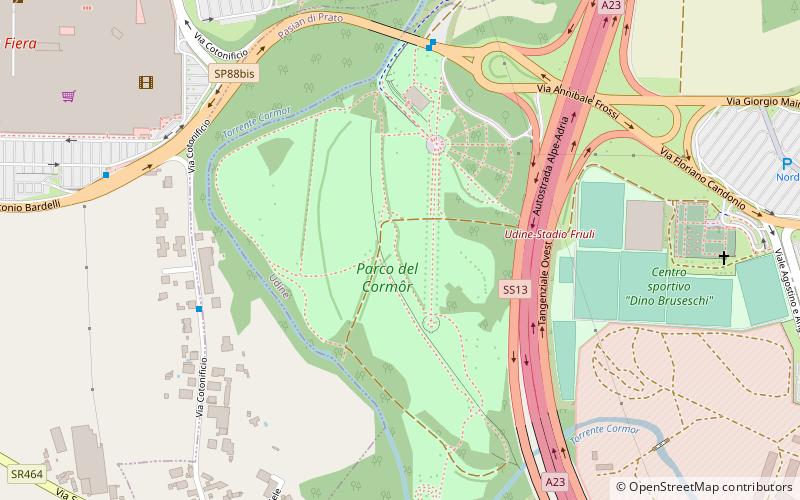 Parque botánico friuliano Cormor location map