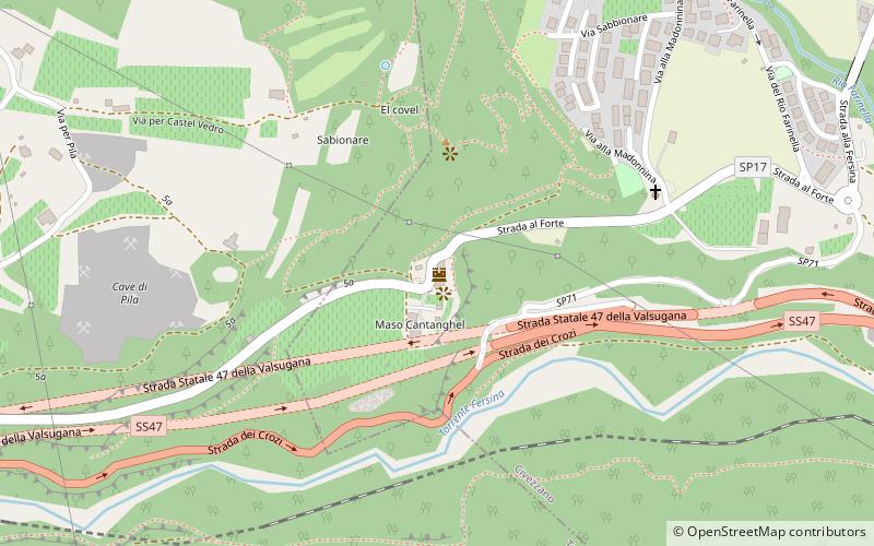 Tagliata stradale superiore Civezzano location map