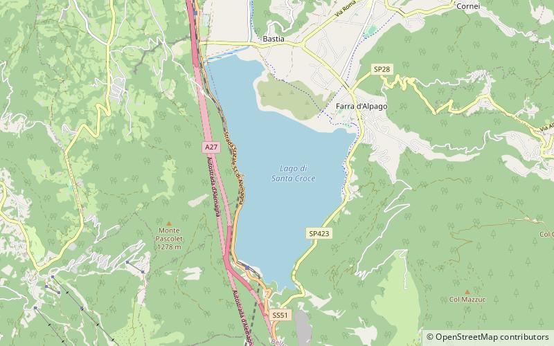 Lago di Santa Croce location map
