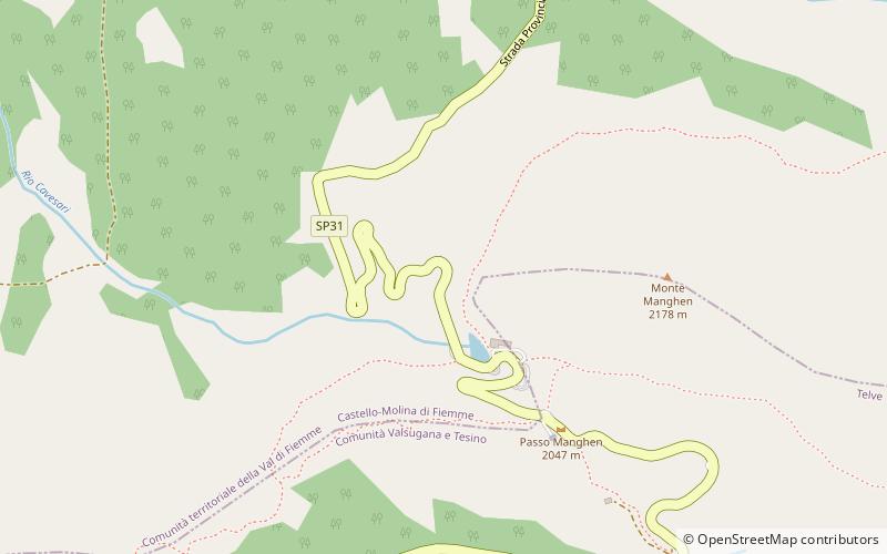 Passo Manghen location map