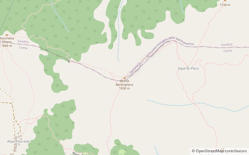 Monte Berlinghera location map