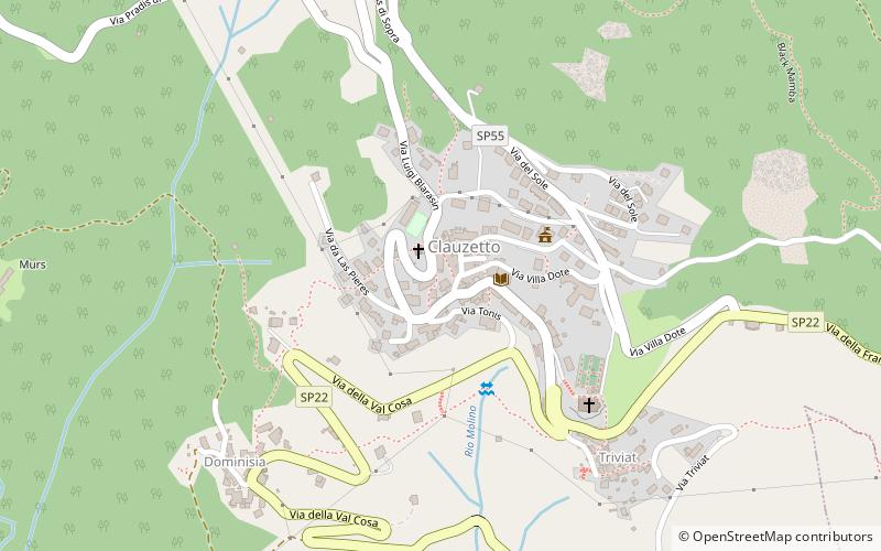 Clauzetto location map
