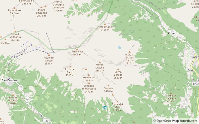 Monte Cistella location map