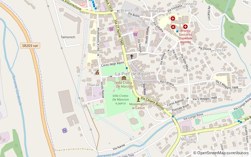 Agordo location map