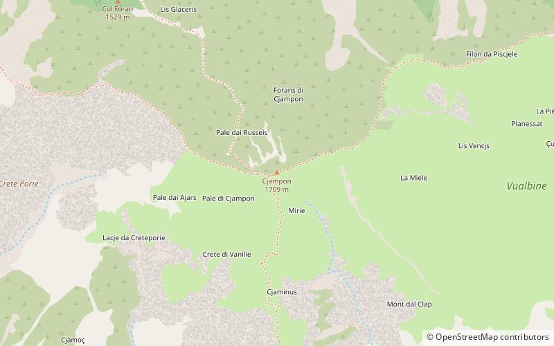 Monte Chiampon location map