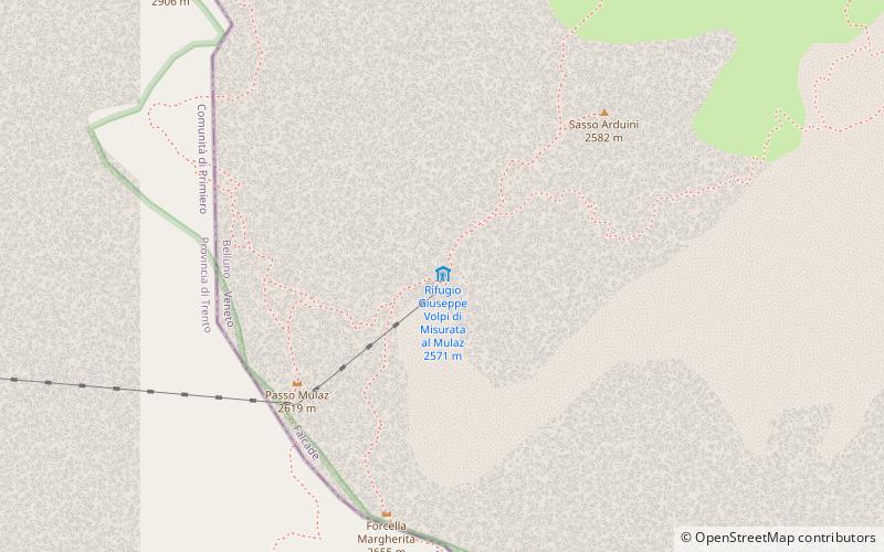Rifugio Giuseppe Volpi di Misurata al Mulaz location map
