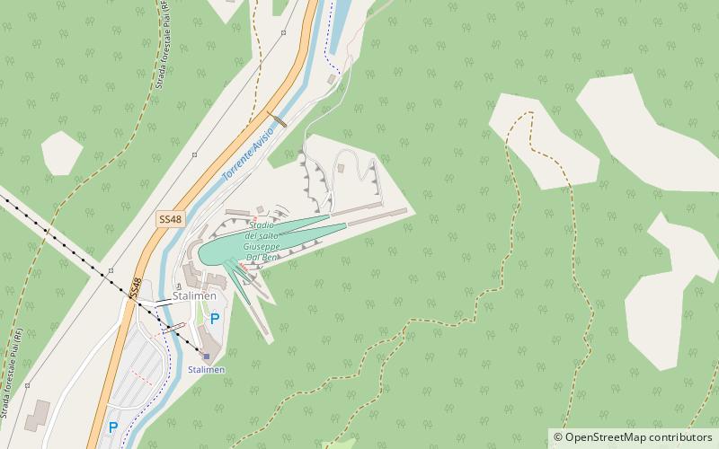 Tremplins Giuseppe-Dal-Ben location map