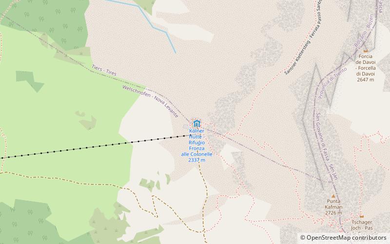 Rifugio Fronza alle Coronelle - Kölnerhütte location map