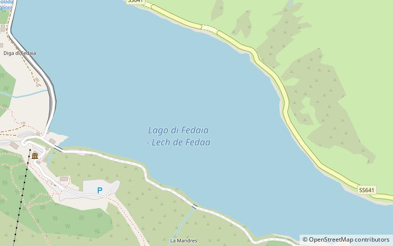 Fedaia Lake location map