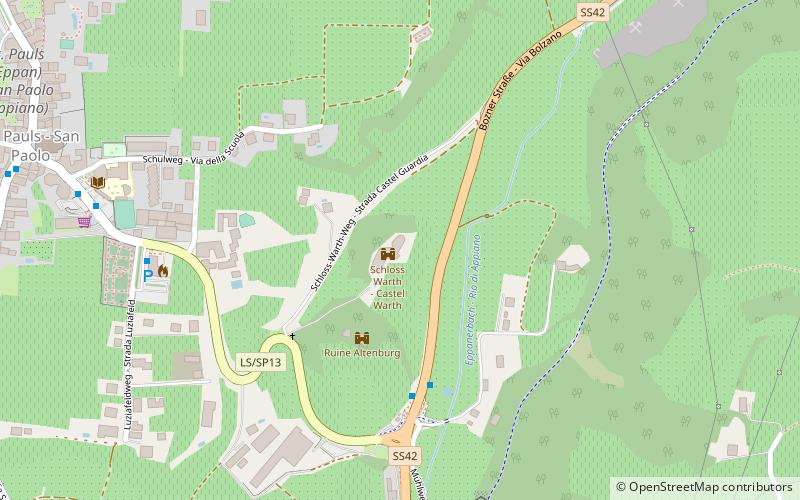 Schloss Warth - Castel Warth location map