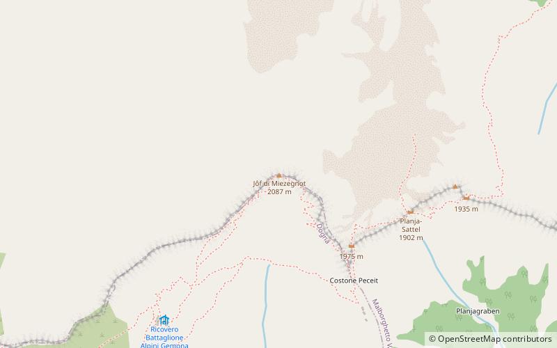Jôf di Miezegnot location map