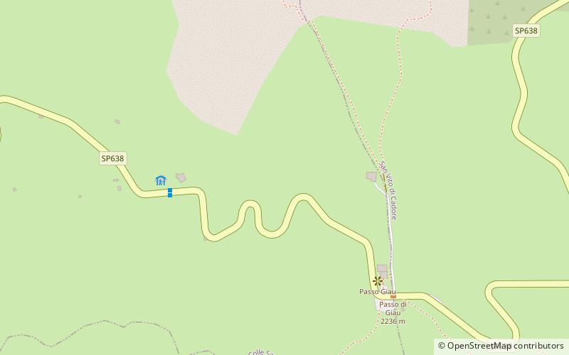 Giau Pass location map