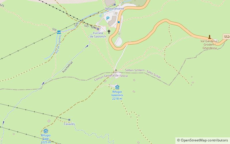 Sella Pass location map