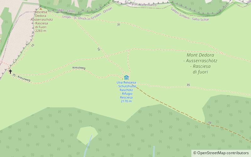 Raschötzhütte - Rifugio Rasciesa location map