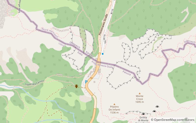 Plöcken Pass location map